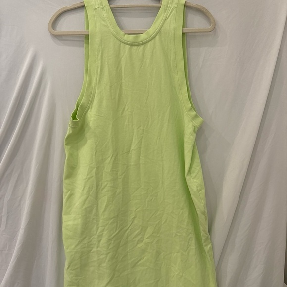 Free People Movement Hot Shot Mini tank dress NWOT XS sour citrus - Picture 3 of 5